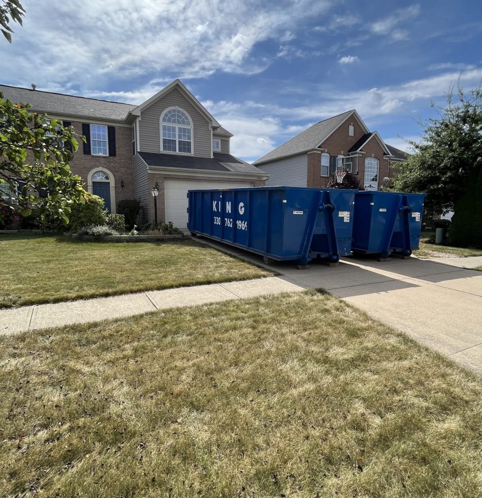 30 Yard Dumpsters in driveway in Wadsworth