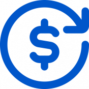 icon showing flat rate cash symbol